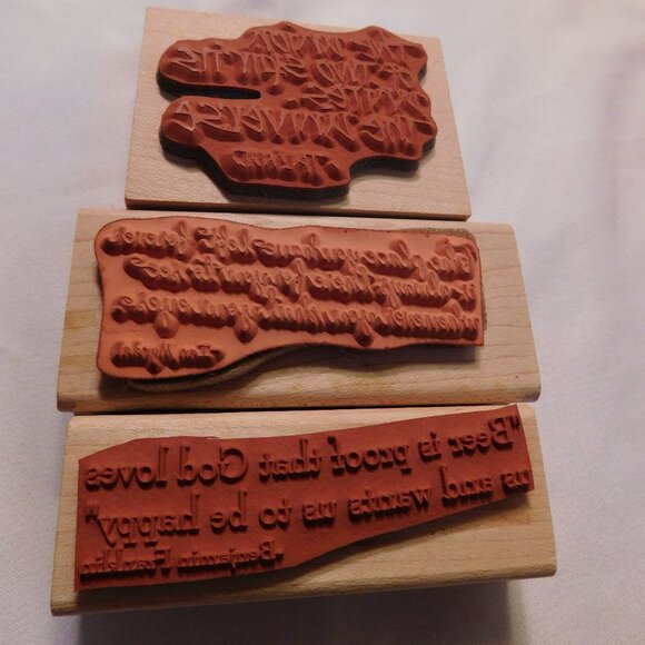 Stampin’ Up! Together Forever Rubber Stamps & Lot of Three Miscellaneous Stamps - Picture 3 of 7